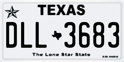 TX license plate DLL3683