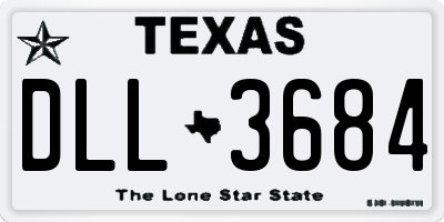 TX license plate DLL3684