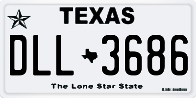 TX license plate DLL3686