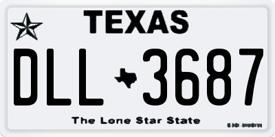 TX license plate DLL3687