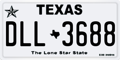 TX license plate DLL3688