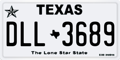 TX license plate DLL3689