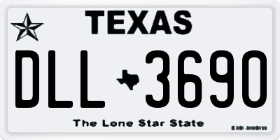 TX license plate DLL3690
