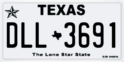 TX license plate DLL3691