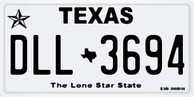 TX license plate DLL3694
