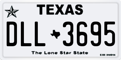 TX license plate DLL3695