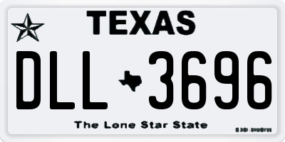TX license plate DLL3696