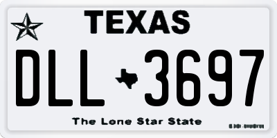 TX license plate DLL3697