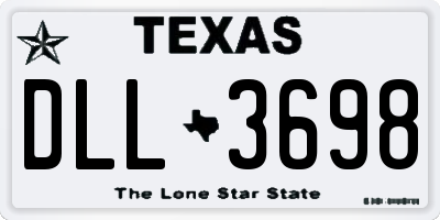 TX license plate DLL3698