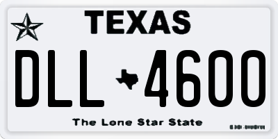 TX license plate DLL4600