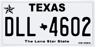 TX license plate DLL4602