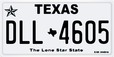TX license plate DLL4605