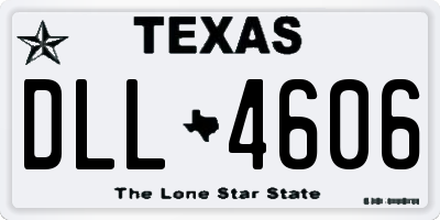TX license plate DLL4606