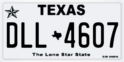 TX license plate DLL4607