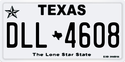 TX license plate DLL4608
