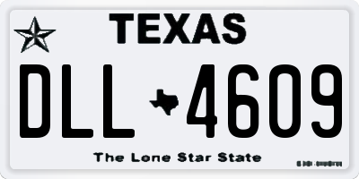 TX license plate DLL4609