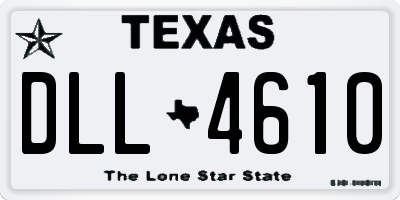 TX license plate DLL4610