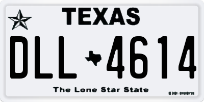 TX license plate DLL4614