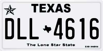 TX license plate DLL4616