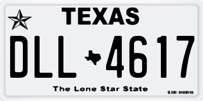 TX license plate DLL4617