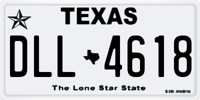 TX license plate DLL4618