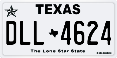TX license plate DLL4624