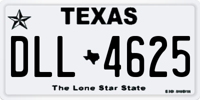 TX license plate DLL4625