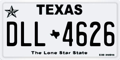 TX license plate DLL4626