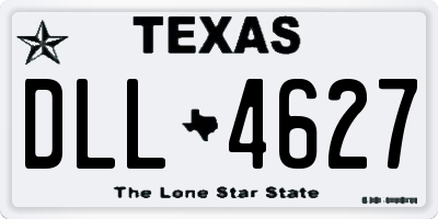 TX license plate DLL4627