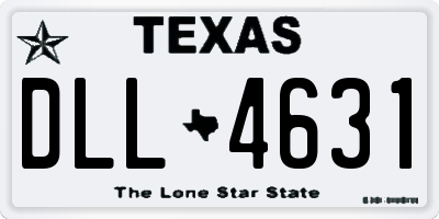 TX license plate DLL4631