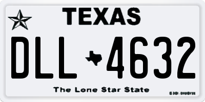 TX license plate DLL4632