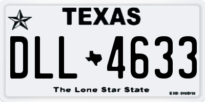 TX license plate DLL4633