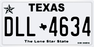 TX license plate DLL4634