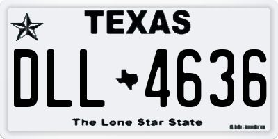 TX license plate DLL4636