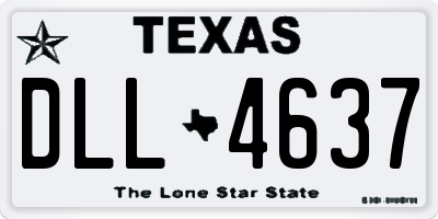 TX license plate DLL4637