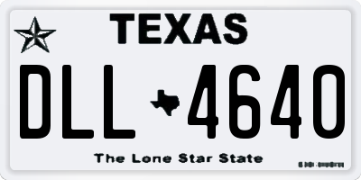 TX license plate DLL4640
