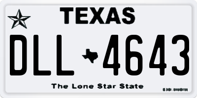 TX license plate DLL4643