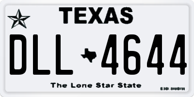 TX license plate DLL4644