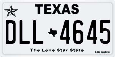 TX license plate DLL4645