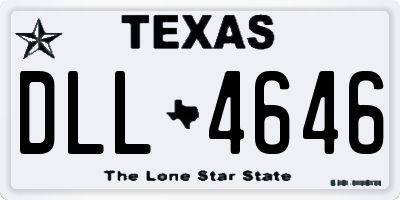 TX license plate DLL4646
