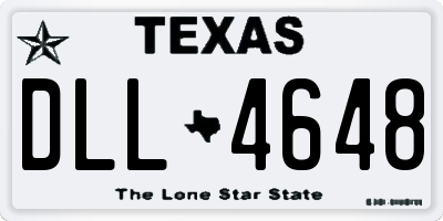 TX license plate DLL4648