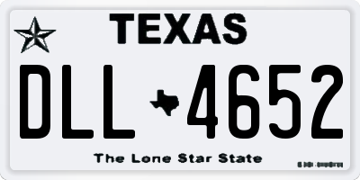 TX license plate DLL4652