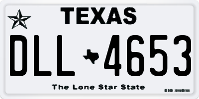 TX license plate DLL4653