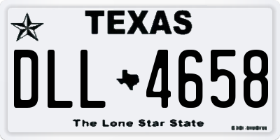 TX license plate DLL4658