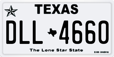 TX license plate DLL4660
