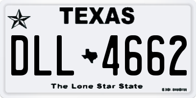 TX license plate DLL4662
