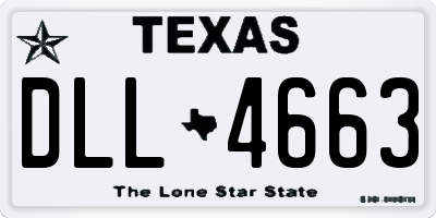TX license plate DLL4663