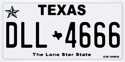 TX license plate DLL4666