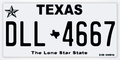 TX license plate DLL4667