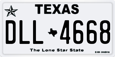 TX license plate DLL4668